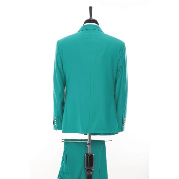 Derman Double Breasted Green Royal Series Suit - Picture 4 of 5